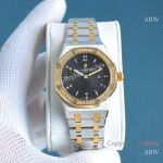 High Quality Replica AUDEMARS PIGUET Royal Oak 2-Tone 316L Stainless Steel Strap Different Colors Grande Tapisserie Face Dial Swarovski Crystal Set Stainless Steel Bezel Stainless Steel Case Lady Watch 33mm